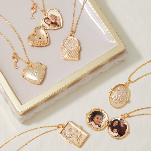 Gold Plated Heart Locket - Charmed Aroma Locket Necklaces Collection - Picture 4 of 5